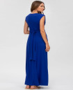 Made in Italy PAPAVER Maternity and Nursing Maxi Dress in Sapphire Blue